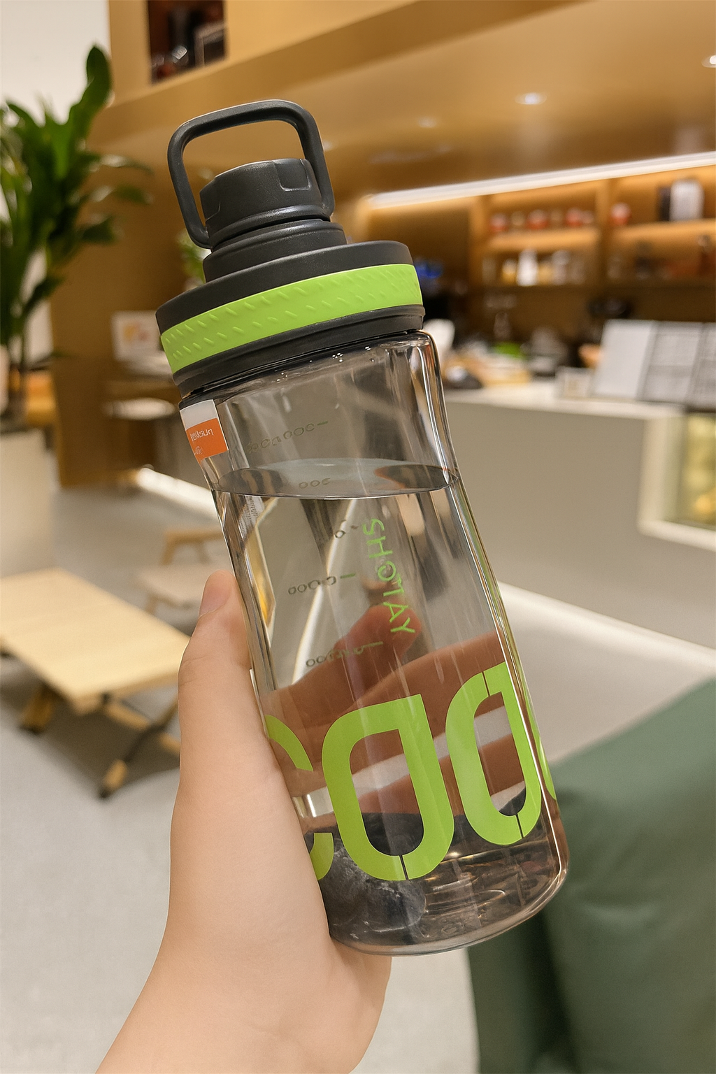 Shotay Ultra Fine Clarity Water Bottle – 620ml BPA-Free, Anti-Fall Holder