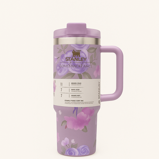 Stanley LoveShackFancy Lavender Floral Quencher H2.0 Tumbler Cup – 40oz