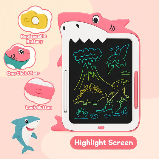 LCD Panel Handwriting Board Shark Shape