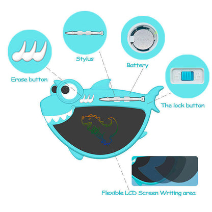 LCD Panel Handwriting Board Shark Shape